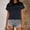 Blue, variant on Womens T Shirt Short Sleeve Crew Neck Basic Color Block Tee Tops