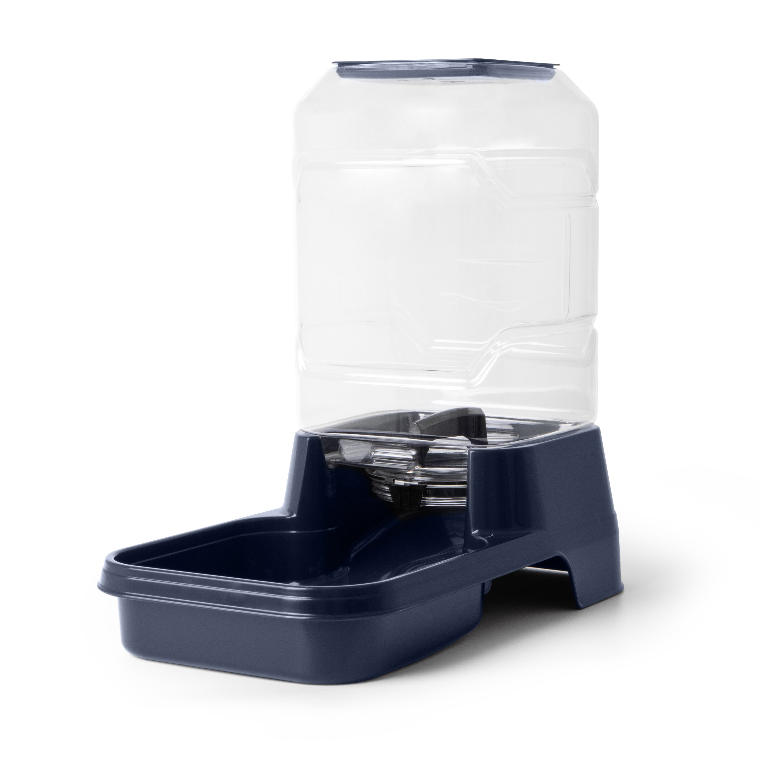 (4 pack) Vibrant Life Gravity Pet Feeder for Dogs and Cats, Large, Navy, 10 Pound Capacity
