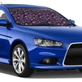thumbnail image 4 of Picia Lavender Flowers Curved Windshield Sunshade Accordion Folding Style Auto Shade for Car Truck SUV Van Blocks UV Ray Sun Visor Protector -Medium, 4 of 7