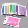 thumbnail image 4 of 100pcs Disposable Micro Applicator Eyelash Extension Cotton Swabs Micro Brush Wands Makeup Tools Pink, 4 of 8