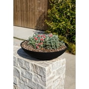 Veradek Mason Series Lane Bowl 24 Plastic-Stone Planter - Black