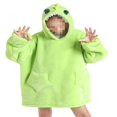 thumbnail image 1 of Adult Kids Winter Warm Wearable Blanket  Big Hooded Sweatshirt Homewear With Front Pocket Oversized, 1 of 6