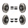 thumbnail image 1 of Transit Auto Front Rear Coated Drilled Slotted Disc Brake Rotors and Semi-Metallic Pads Kit for Car 2015 Subaru Legacy 2.5L KDS-100542, 1 of 11