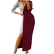 thumbnail image 1 of Vestido hasta el tobillo de manga larga con escote en V sexy para mujer Fridja  NMB4553, 1 of 9