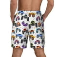 thumbnail image 4 of Goofa Cartoon Monster Trucks1 Printed Men's Swim Trunks Board Shorts Quick Dry Mens Swimming Trunks with Compression Liner,Breathable Fit Hawaii Beach Shorts-Large, 4 of 9