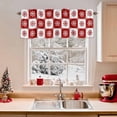 thumbnail image 2 of Valances for Windows Christmas Snowflakes Rod Pocket Cafe Window Treatments Valance Curtains for Kitchen Bathroom Laundry Basement Windows 60"x14", 2 of 7