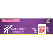 Kellogg's Special K Breakfast Cereal, Family Breakfast, Fiber Cereal, Family Size, Fruit and Yogurt, 19.1oz Box (1 Box)