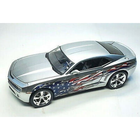 Jada Toys Bigtime Muscle – Chevy Camaro Concept Hard Top (2006 1/24 scale diecast model car Silver) 91429