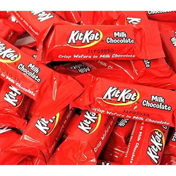 Kit Kat Miniatures Crisp Wafers Milk Chocolate Bar Red Wrapping Candy Bulk Pack 2 Lbs Walmart