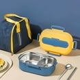 thumbnail image 2 of Insulated Stainless Steel Lunch Container with Separate Compartments for Adults and Kids – Thermal Food for Meals Microwave Safe Durable Stainless Steel Lunchbox, 2 of 7