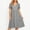 *Gray, variant on ClodeEU Women's V Neck Short Sleeve Linen Blend Midi Dress,Casual Tunic Flowy Dress Army Green,Women's Plus L