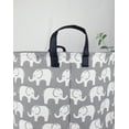 thumbnail image 6 of KUNRO 19.7" Kids Hamper Laundry Basket Gift Box Big Size Cotton Toys Organizer for Bedroom Nursery Home(Grey Elephant), 6 of 6