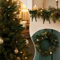 thumbnail image 4 of Trovenix 12 Pack Christmas Vintage Double Ear Velvet Bow Hanging Ornaments Set For Xmas Tree Holiday House Party Decoration, 4 of 6