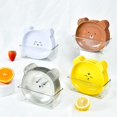 thumbnail image 7 of Queroig Snack Plate Cute Bear Pattern Easy to Clean Stackable Round Edges Multipurpose Plastic Space Saving Fruit Dish Kitchen Tableware, 7 of 7
