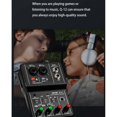 thumbnail image 3 of Q-12 Sound Card Audio Mixer Sound Board Console Desk System Interface 4 Channel 48V Power Stereo Computer Sound Card, 3 of 7