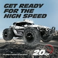 thumbnail image 4 of Tecnock RC Car 1/16 Scale Remote Control Car for Boys, High Speed 20+ KM/H All Terrains Rc Monster Truck with Two Rechargeable Batteries & Head Chassis Lights Gift Toy for Kids Adults, Silver, 4 of 8