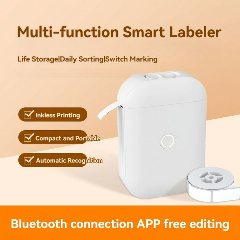 Ponek Print Pods Mini Printer - Sticker Printer Machine, T02 Mini Pocket Printers Portable Thermal Printer Inkless Sticker, Mini Printer With 3 Rolls Thermal Paper For Study Note Journal Memo