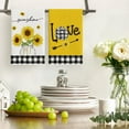 thumbnail image 2 of SM-XLHN Buffalo Plaid Yellow Hello Sunshine Sunflowers Love Summer Kitchen Towels Dish Towels, 18x26 Inch Farmhouse Decoration Hand Towels Set of 4, 2 of 6