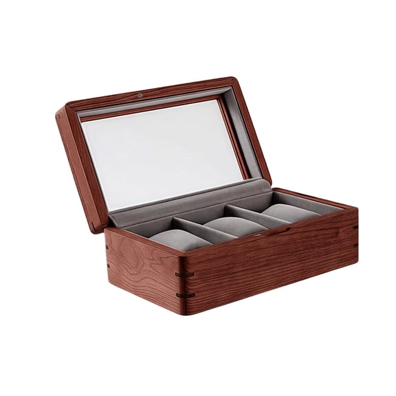 RBYENOU Solid Wood Mechanical Watch Storage Box Display Box Hand Jewelry Watch Box Bracelet Box Home Wooden Watch Display Box Personalized, Free Printing Logo, Suitable for Business, Gift