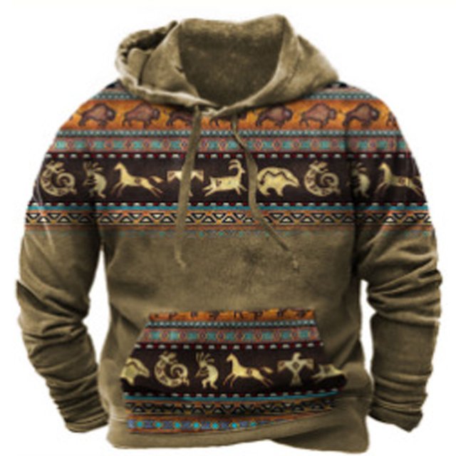 Pull 3d Nouveau Pull pour Hommes Mode Mode Urbaine Chandail à Capuchon US