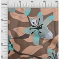 thumbnail image 2 of oneOone Rayon Dark Beige Fabric Tropical Lily Floral Sewing Craft Projects Fabric Prints By Yard 56 Inch Wide, 2 of 8