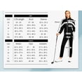 thumbnail image 5 of Women's 2Pc Full Zip Tracksuit, 4 Way Stretch Breathable with Zipper Pockets for Golf Running Casual Black M, 5 of 9