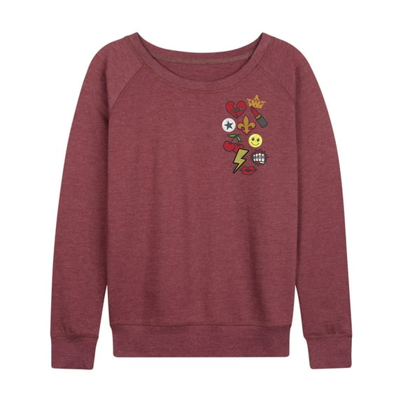 Disney's Cruella - Cruella Patches - Women's Lightweight French Terry Long Sleeve Shirt