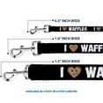 thumbnail image 3 of Buckle-Down Pet Leash, Dog Leash, I Heart Waffles Text, 6 Feet Long 1.0 Inch Wide, 3 of 6