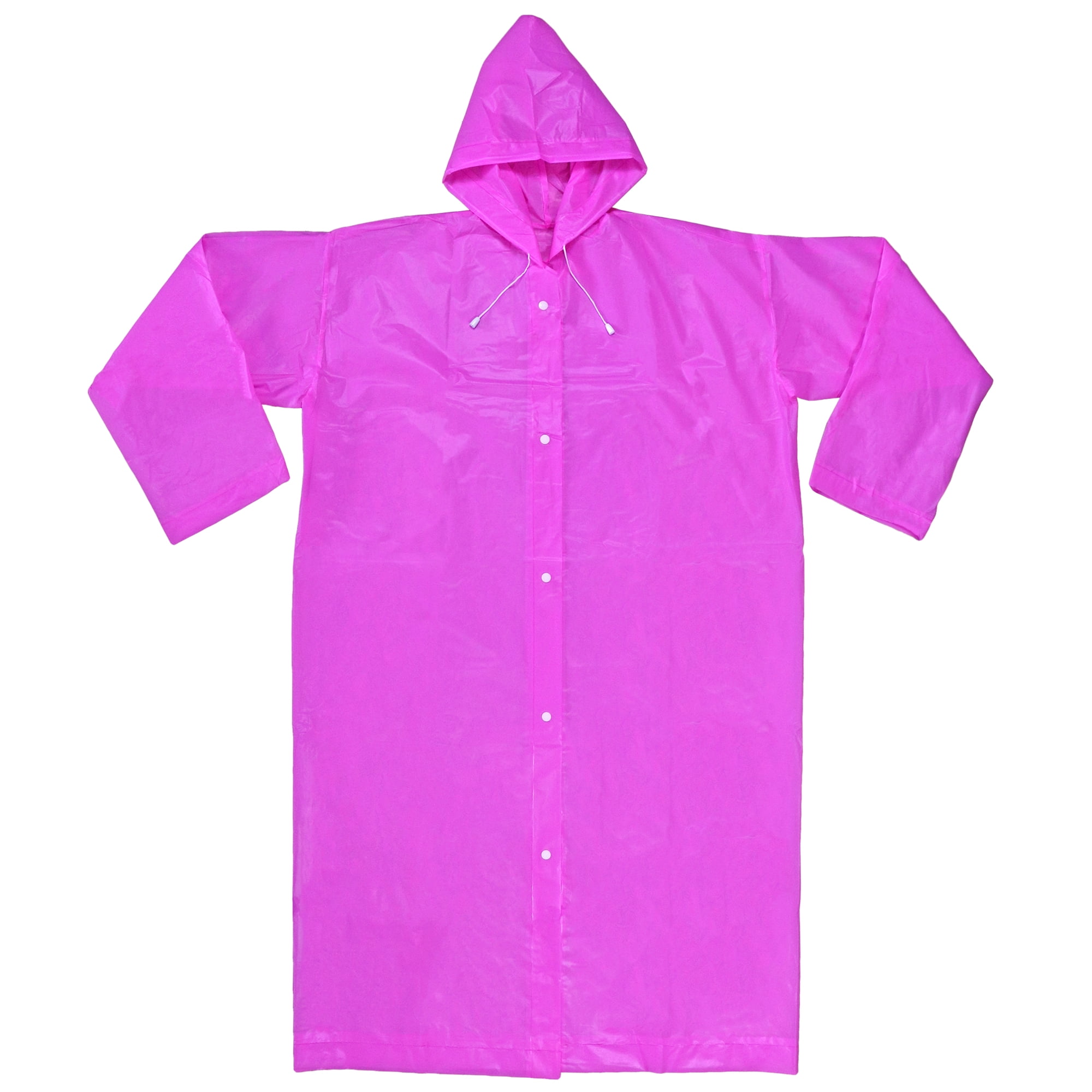 Non-Toxic EVA Portable Light Weight Poncho with Hood and Sleeves Reusable Raincoat for Adults 