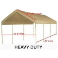 thumbnail image 2 of 10X20 Heavy Duty Waterproof Beige Valance Canopy Cover, 2 of 3