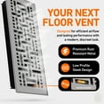 thumbnail image 3 of 4x14 Floor Vent Covers Floor Register with Mesh Cover Trap, Heat and Air, Walkable Metal Floor Register for HVAC Duct, Basketweave, Light Grey, 3 of 7