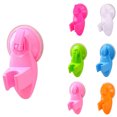 thumbnail image 4 of keepw Réglable Salle de Bain Titulaire en Plastique Ventouse Murale Douche Support Fixe Mobile - Rose Blanc, 4 of 6