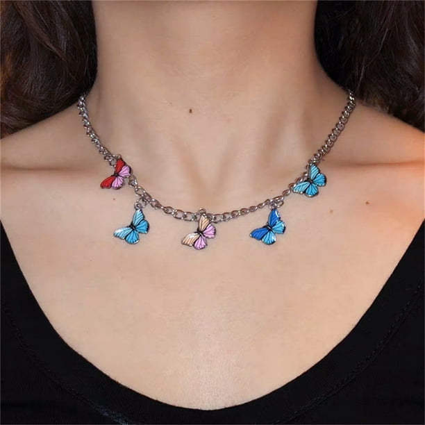 Collar de estado de animo con colgante de corazon que cambia de color para ninas collar que cambia de color con la temperatura en cadena de laton plateado sin piedras preciosas TUNC