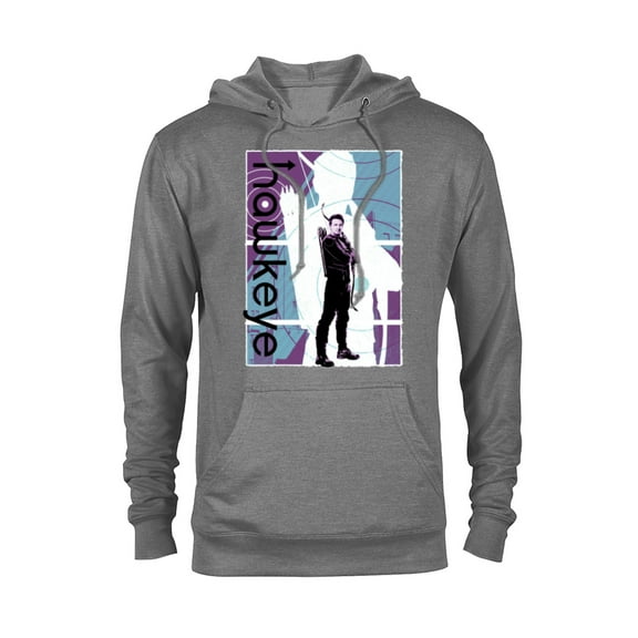 Marvel Hawkeye Clint Barton Halftone Character Poster - Pullover Hoodie for Adults – Customized-Graphite Heather