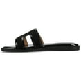 thumbnail image 2 of Journee Womens Primah "H" Band Slip On Flat Sandals, 2 of 9