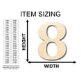 thumbnail image 2 of Unfinished Wood Cambria Number 8 Shape - Craft - up to 46" DIY 12" / 1", 2 of 3