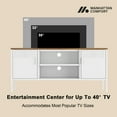thumbnail image 5 of Landen Modern 47 TV Stand with 6 Fixed Shelves in White, 5 of 13
