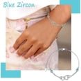 thumbnail image 5 of CACA LADY Red Bracelet for Women 925 Sterling Silver Double Heart Bracelets Garnet Dainty Beach Jewelry Friendship Heart Chain January Birthstone Jewelry for friend Best Friends, 5 of 6