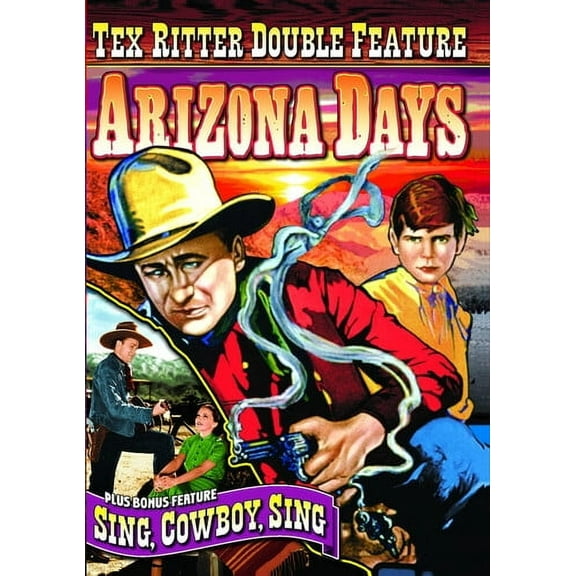 Tex Ritter Double Feature: Arizona Days / Sing, Cowboy, Sing (DVD), Alpha Video, Western