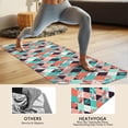 thumbnail image 4 of Orange Green White Checkerboard Checkered Pattern Hot Yoga Mat Towel Non Slip for Hot Yoga - Quick-Drying Yoga Mat Cover with 4 Corner Pockets with Travel Bag - Hot Yoga Towel Non Slip 70"x26", 4 of 6