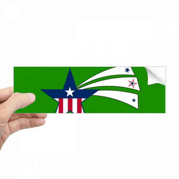 America Star Flag Shine Bright Rectangle Bumper Sticker Notebook Window Decal