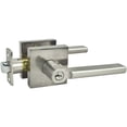 thumbnail image 1 of Nuk3y Hulk Series Lever Door Handle Slim Square Modern Contemporary Lever Set (Entry, Satin Nickel), 1 of 4
