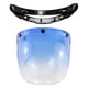 thumbnail image 2 of Bubble 3 Snap , para cascos de motocicleta abiertos Parabrisas universal solar duradero Parabrisas Visor de lente de casco de , Azul degradado Yotijar visera de burbuja de motocicleta, 2 of 6