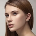 thumbnail image 6 of 11pairs Surgical Steel Earrings for Sensitive Ears Hypoallergenic 20G Flatback Heart Star Square Ball CZ Stud Earrings Small Cartilage Huggie Hoop Earrings 8/10/12MM for Women Men, 6 of 7