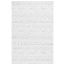 SAFAVIEH Hanna Jarred Striped Area Rug, Ivory/Light Grey, 9' x 12'