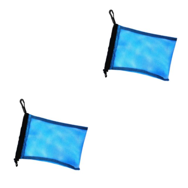 maskred Compact Dive Swimming Drawstring Mesh Bag for Diving Snorkel Gear Blue 9 Inch x 6.5 Inch 2Set