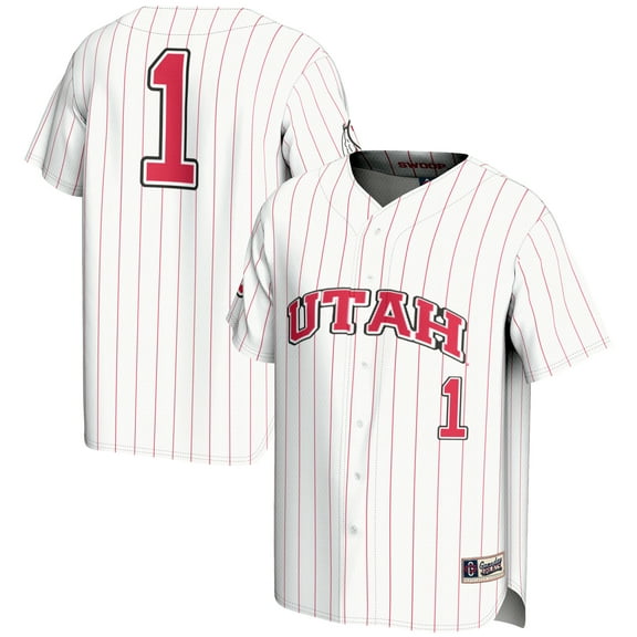 Men's GameDay Greats #1 White Utah Utes Lightweight Baseball Fashion Jersey