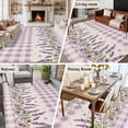 thumbnail image 5 of Non-Slip Rug Pad Rugs Farmhouse Lavender Butterfly Rectangle Area Rugs 5x7Ft Soft Carpet Pads for Living Room Kids Room, Vintage Purple Linen Buffalo Plaid, 5 of 9
