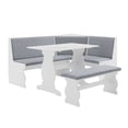 thumbnail image 1 of Linon Natasha Ensemble de Coin Repas en Bois en Denim et Blanc, 1 of 17