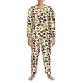 thumbnail image 3 of Naloa Colorful Fruits Men’s Pajamas Set - Long Sleeve Button Down Sleep Shirt and Pajama Bottoms Sleepwear Set-XX-Large, 3 of 7